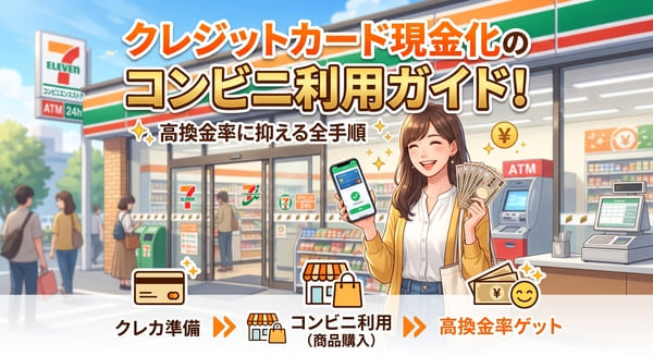 クレジットカード現金化のコンビニ利用ガイド！高換金率に抑える全手順
